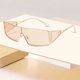 thumbnail image 3 of Gafas de sol retro rectangulares envolventes para hombre y mujer y gafas de sol cuadradas pequeñas de los años 2000, 3 of 3