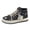 Black, variant on Men's High Top Flat Canvas Tennis Shoes Platform Trendy Casual Lace Up Running Shoes Thick Sole Non Slip Ankle Boots Black Size 7.5