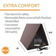 thumbnail image 3 of K&H Pet Products Outdoor Multi-Kitty A-Frame Heated Cat House Chocolate 35 X 20.5 X 20 Inches, 3 of 9