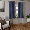 thumbnail image 2 of Ambesonne Floral Grommet Curtain, Flower Silhouette Pattern, 50"x108", Dark Sky Blue Dark Yellow, 2 of 5
