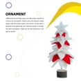 thumbnail image 4 of Bearachild Adorno para árbol de Navidad, adorno de de tamaño pequeño para el hogar, decoración de tela de fieltro, decoraciones para festivales, Kits de decoración para fiestas Blanco rojo Bearachild HA070750-01, 4 of 6