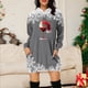 thumbnail image 1 of WILLBEST Vestidos Casuales Sudadera Larga Con Estampado Navideño Para Mujer Top Festivo Informal Y Cómodo 2025 Elegante Y Acogedor Para La Temporada De Invierno, 1 of 3