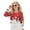 Red and White - Snowman Snowflake, variant on DISNIMO Santa Claus Print Girls Crop Tops Crew Neck Cropped Sweatshirt Fashion Loose Pullover Tops Soft Casual Girls Crop Tops Clothes