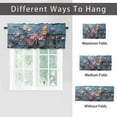 thumbnail image 6 of Flower Butterflies Thermal Insulated Window Curtain Valance Rustic Wooden Barn Western Country Privacy Decorative Rod Pocket Short Window Valance Curtains 54 by 18 in, 1 Panel, 6 of 6