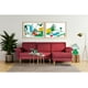 thumbnail image 1 of Sala Modular Reversible Makora Cavalli Con Memory Foam, Color Rojo, Lino Respaldo Reclinable De 3 posiciones., 1 of 10