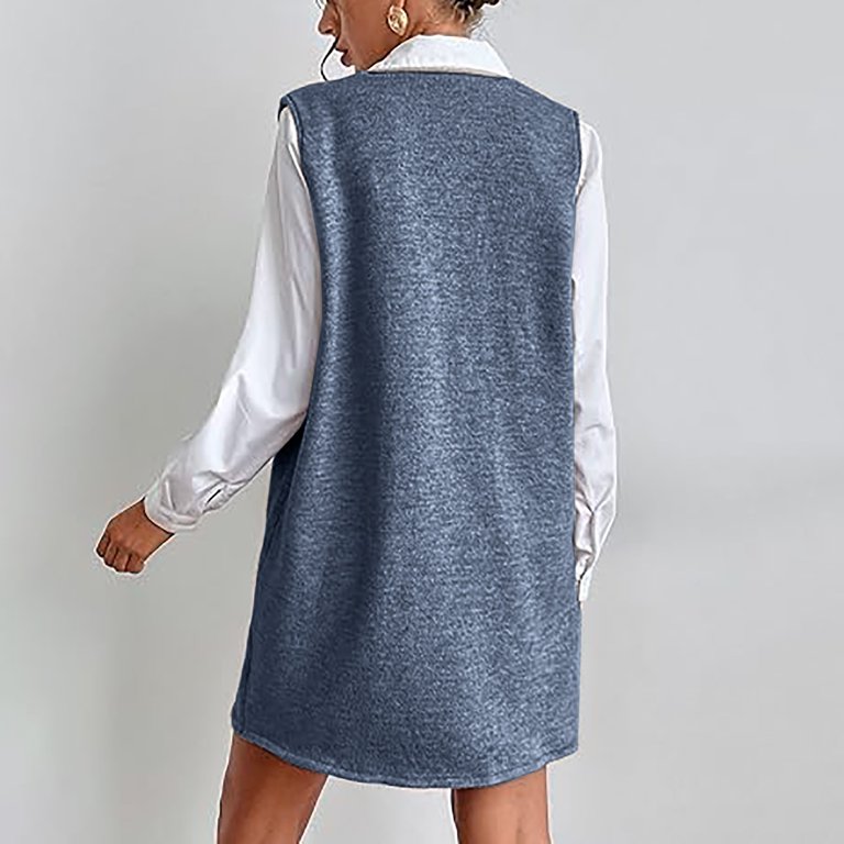 knee length dresses for ladies Springin into Spring Sweater Vest Midi Dress