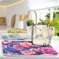 thumbnail image 5 of Yayeee Dish Drying Mat for Kitchen Counter 18"x24" Microfiber Absorbent Pad, Vibrant Art Flowers, 5 of 7