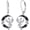 Phoenix, variant on Sterling Silver Bat Dangle Drop Earrings - Black Crescent Moon Mountain Gothic Halloween Earrings for Women