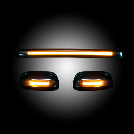 Recon Led Cab Roof 2007 2008 2009 2010 2011 2012 2013 Chevrolet Silverado 2500 3500 NEW LED replacement AMBER LED BAR smoked tinted roof cab lights OLED BAR ()