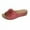 Red, variant on Agkizg Summer Wedge Sandals for Women Open Toe Thick Soles Slide Sandals Casual Slippers Beach Sandals Comfortable Shoes Red, Size 6.5