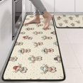 thumbnail image 2 of Kitchen Rugs Sets Of 2,Beige Highland Cow Hat Scarf Pattern Anti Fatigue Kitchen Mat Rugs Non Slip Washable,Decorative Kitchen Floor Mats for Kitchen,Sink,Laundry,17"x47"+17"x47", 2 of 5
