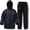 Black, variant on RainRider Waterproof Rain Suit for Men Women Rain Gear Jacket with Pants(Fluorescence,Medium)