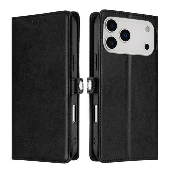 For iPhone 17 Pro Phone Case, 360 Full Protection Multiple Compartments Phone Case for iPhone 17 Pro Black