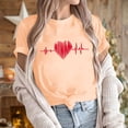 thumbnail image 4 of EchfiProm Womens T shirts Love Heart Valentine Day Graphic Tee Cute Basic Valentine Shirts for Wife Short Sleeve, 4 of 7
