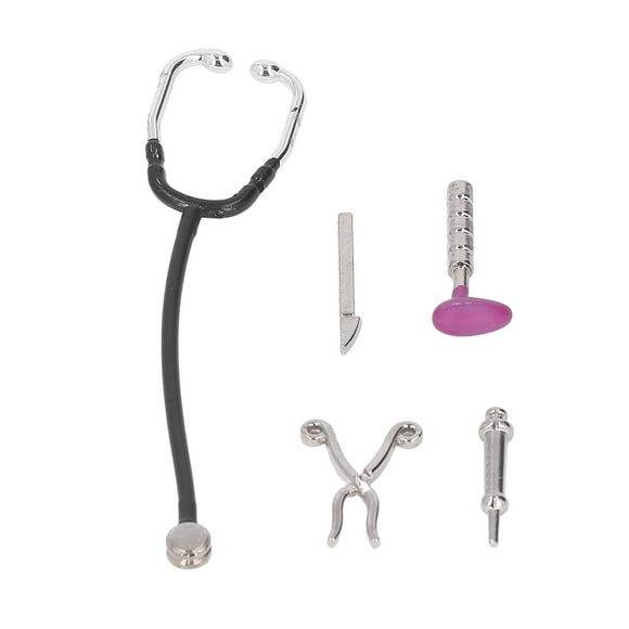 Mini Appliance Model, Alloy Dollhouse Stethoscope Set Simulation For 1:12 Doll House