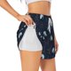 thumbnail image 1 of Balery Night Forest Wolf Pantalones cortos deportivos para mujer con forro y dos bolsillos, elásticos, para entrenamiento, gimnasio, yoga-Medium, 1 of 7