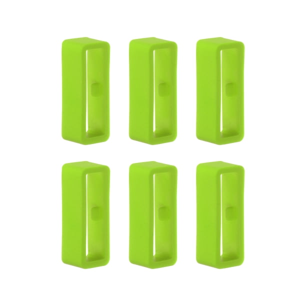 6uds Reloj Correa Lazo Cierre Anillos 18mm Caucho Reloj Soporte Guardián Silicona para Reloj Correa, Verde