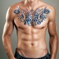 thumbnail image 4 of Tatuaje Adhesivo para El Cuerpo  Tatuajes 2 Uds Impermeable Pecho Fresco Hombres Y Mujeres, 4 of 9