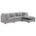 thumbnail image 3 of Pemberly Row 4-Piece Upholstered Fabric Modular Sectional in Gray, 3 of 16