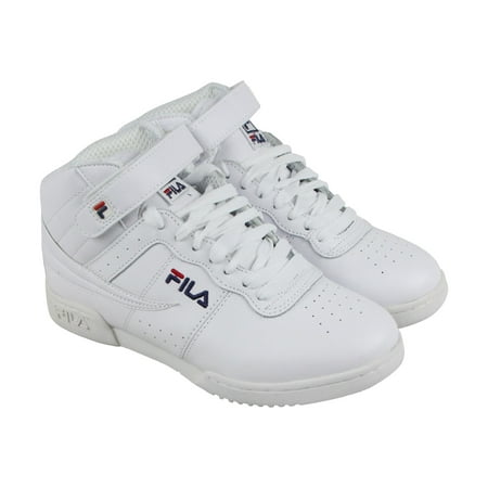 Fila F-13 V Smooth Mens White Leather & Synthetic High Top Sneakers