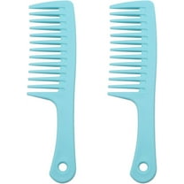 2Pcs Wide Tooth Comb Detangling Comb Paddle Hair Comb Large Hair Detangling Comb For Long Oily Curly Thick Hair Salon Styling Comb For Women (blue)