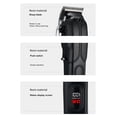 thumbnail image 2 of Professional Black Hair Clipper & Trimmer Set with Sharp Steel Blades, LED Digital Display, 13 Guide Combs (10 U-Shaped + 3 T-Shaped), 2 USB Charging Cables, 2 Cleaning Brushes, 2 Protective Covers -, 2 of 7