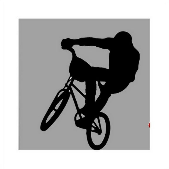 Wallhogs BMX Silhouette V Cutout Wall Decal