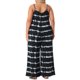thumbnail image 3 of GRACE & GRANDEUR Mono de mujer de talla grande, con tirantes ajustables, sin mangas, elástico, de pierna ancha, casual de verano, pantalones largos, 2X negro, 3 of 6