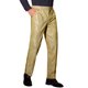 thumbnail image 5 of Pantalones de lentejuelas INSPIRE CHIC para hombres, pantalones metálicos brillantes de pierna recta para fiestas disco de los 70, 30 dorados, 5 of 5
