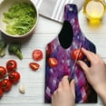thumbnail image 3 of Abstract Cutting Board, Mosaic Pattern Design Vibrant Colors Tiles Modern Circular Geometric Graphic, Tempered Glass Cutting and Serving Board, Wine Bottle Shape, Pink Purple Red, by Ambesonne, 3 of 5