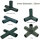 thumbnail image 5 of ZHAOCHENG Conectores de esquina para marco de jardín, 4 piezas, 3 vías, conector de esquina para invernadero, marco de invernadero, conectores para muebles, ángulo recto interior de 16 mm, 3 vías, 5 of 5