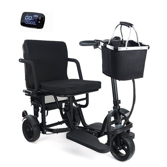 Mujocooker Mobility Scooter for Senior, 3 Wheel Electric Scooter with Automatic Cruise Control, 3 Speed Modes