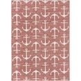 thumbnail image 4 of Unique Loom Outdoor Coastal Collection Area Rug - Ahoy (7' 10" x 11' Rectangle Rust Red/Ivory), 4 of 7