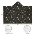 thumbnail image 3 of Wearable Blanket,Black Star Moon Pattern Hooded Wearable Sherpa Blanket for Adults & Teens,Winter Poncho Shawl Wrap Cape Thick Warm,60"x80", 3 of 5