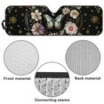 thumbnail image 5 of Uorisanigo Floral Butterfly Windshield Sun Shade Compatible with Jeep Wrangler Rubicon Sahara TJ JK JKU 2 Door & 4 Door Sunshade Heat Shield Windshield Cover Bolck UV Rays & Protect Car Interior, 5 of 7