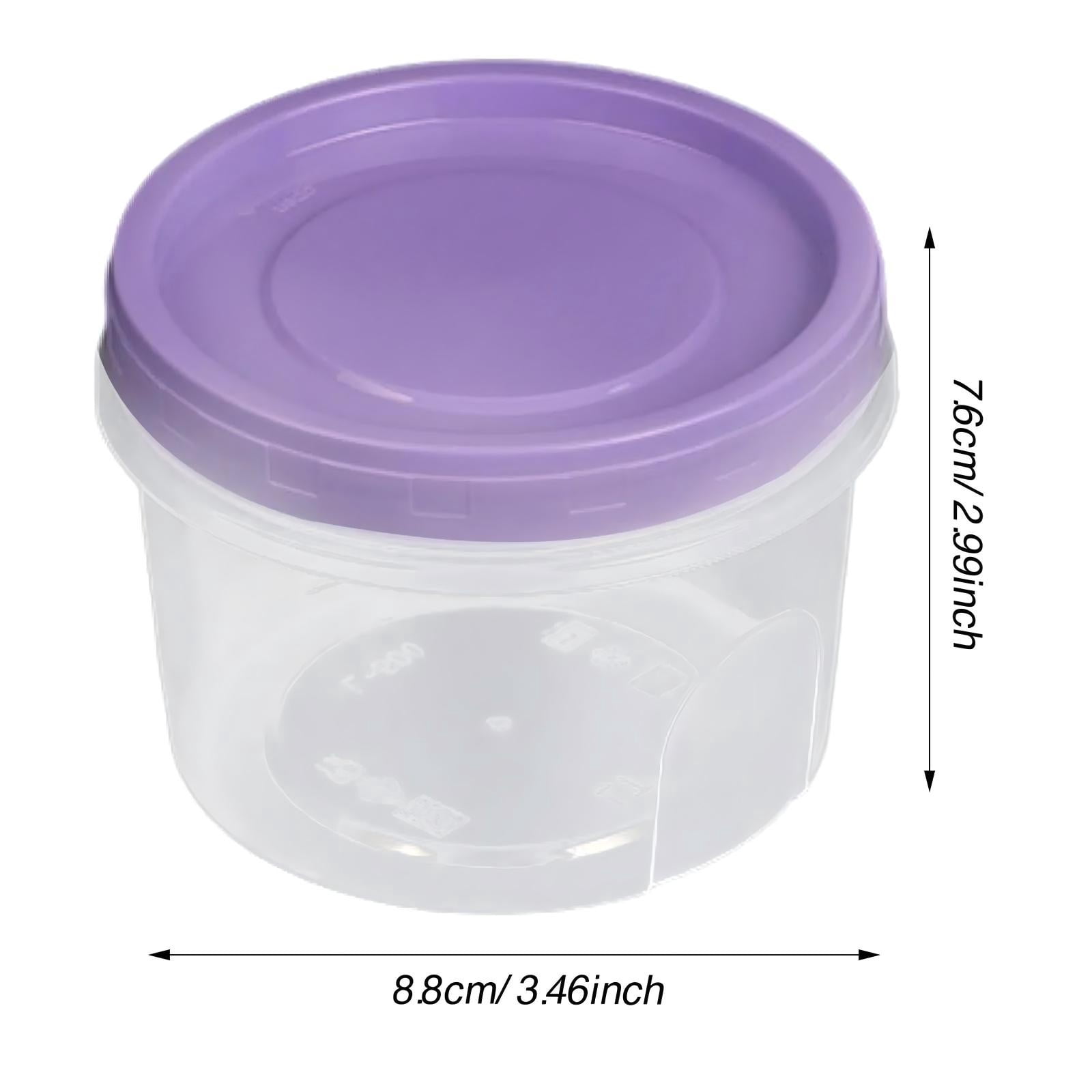 Small Freezer Containers with Lids Stackable Plastic Food Storage Container 1 Cup Meal Prep Bowls Airtight Dishwasher Safe, 8 Oz, 12 Pcs, 3.46x2.99"