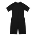 thumbnail image 6 of inhzoy Kids Girls Boys One Piece Zip-Up Swimsuit Jumpsuit Short Sleeve Rash Guard Wetsuit,Sizes 8-16 Black Yellow 16, 6 of 6