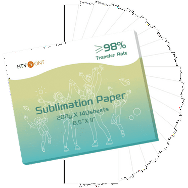 HTVRONT Sublimation Paper 120grams-8.5 x 11 inch-140 Sheets Compatible with Inkjet Printer (A4)