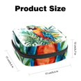thumbnail image 2 of Sanitary Napkin Storage Bag for Girls Women, Portable First Period Pads Bag Tampons Holder Girls Travel Makeup Bag, Large Capacity Watercolor Monstera Jungle Parrot, 2 of 6