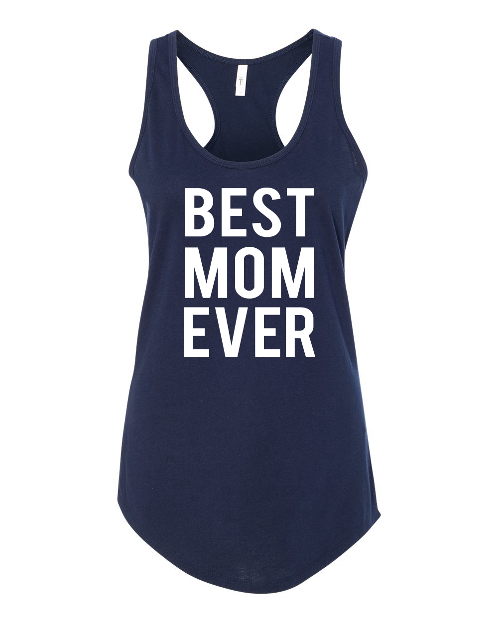 Wild Bobby, Best Mom Ever Mothers Day Gift, Mother's Day, Women Racerback Tank Top, Navy, Large - image 2 of 3