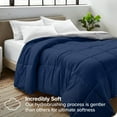 thumbnail image 2 of Bare Home Couette Réversible Ultra Douce - Alternative au Duvet d'Oie - Très Grand Format Grand, Bleu Foncé/gris, 2 of 8