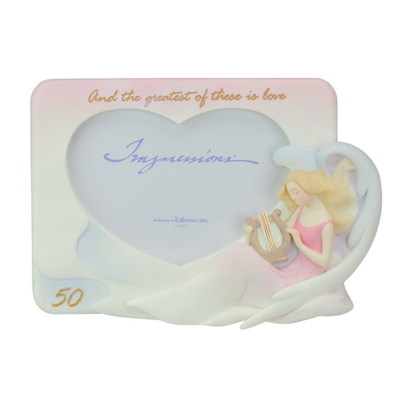 Roman 50th Wedding Anniversary Picture Frame - for a 4" x 6" Photo