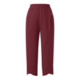 thumbnail image 4 of WENWU Women'S Pants Women'S Casual Pants Red Work Pants Women Workout Pants Women Loose Fit Cargo Pants Women High Waisted Summer Clothes for Women, 4 of 6