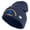 Navy, variant on U.S. Army 23rd Infantry Division Logo Embroidered 12 Inch Solid Knit Cuff Long Beanie Made in USA - Navy OSFM