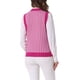 thumbnail image 3 of Suéter sin mangas de cuello redondo de mujer INSPIRE CHIC, de punto, con estampado de pata de gallo, talla XS, color rosa intenso, 3 of 5