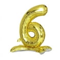 thumbnail image 3 of BalsaCircle 27" Gold Number 6 Mylar Foil Plain Standing Balloons Birthday Party Decorations, 3 of 6