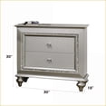 thumbnail image 6 of Champagne Bedroom Nightstand with 2 Drawers & Sparkling Trim, 6 of 7