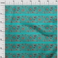 thumbnail image 2 of oneOone Polyester Lycra Fabric Leaves & Floral Block Printed Craft Fabric BTY 56 Inch Wide, 2 of 4