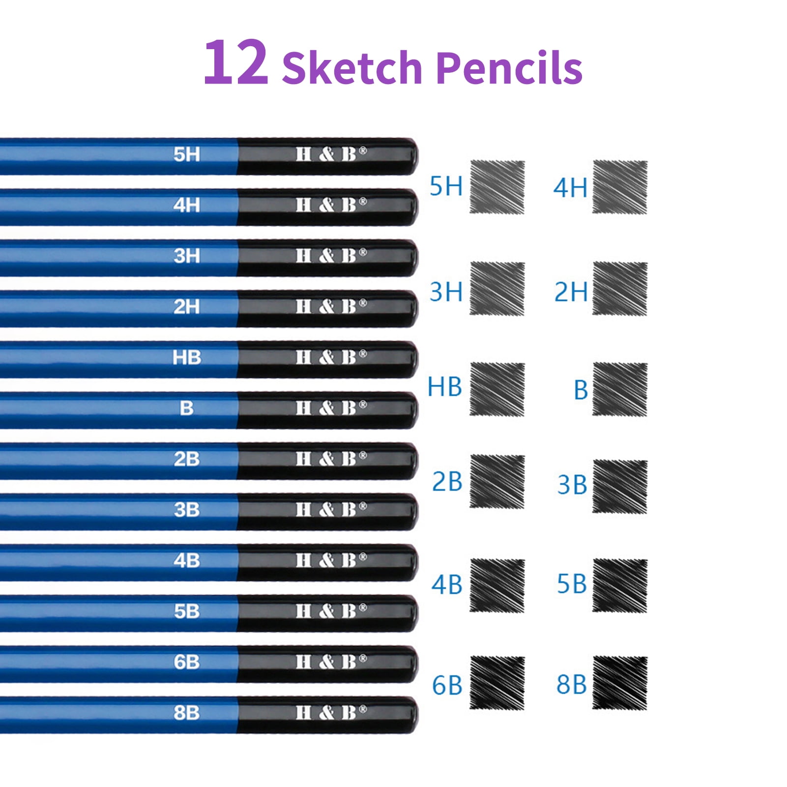 H&B 145-Piece Professional Oil Colored Pencils and Sketch Set Charcoal Graphite Pencil Eraser Extender Draw Paper Carrying Bag Art Supplies Gift for  Adults Artist Drawing Coloring Sketching