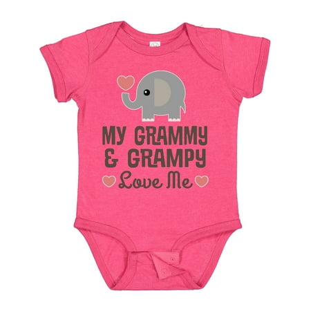 

Inktastic My Grammy and Grampy Love Me Outfit Gift Baby Boy or Baby Girl Bodysuit